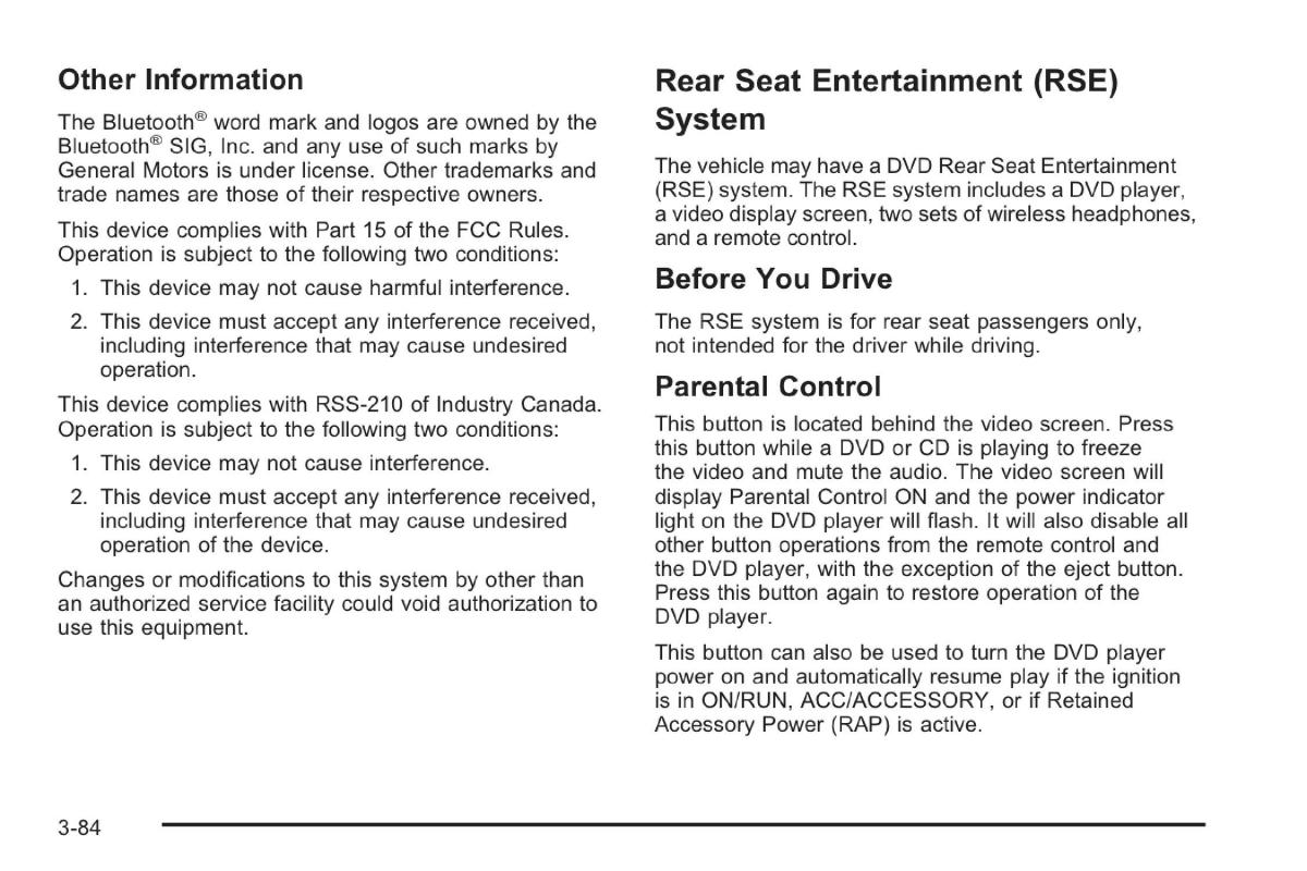 Saab 9 7X owners manual / page 126