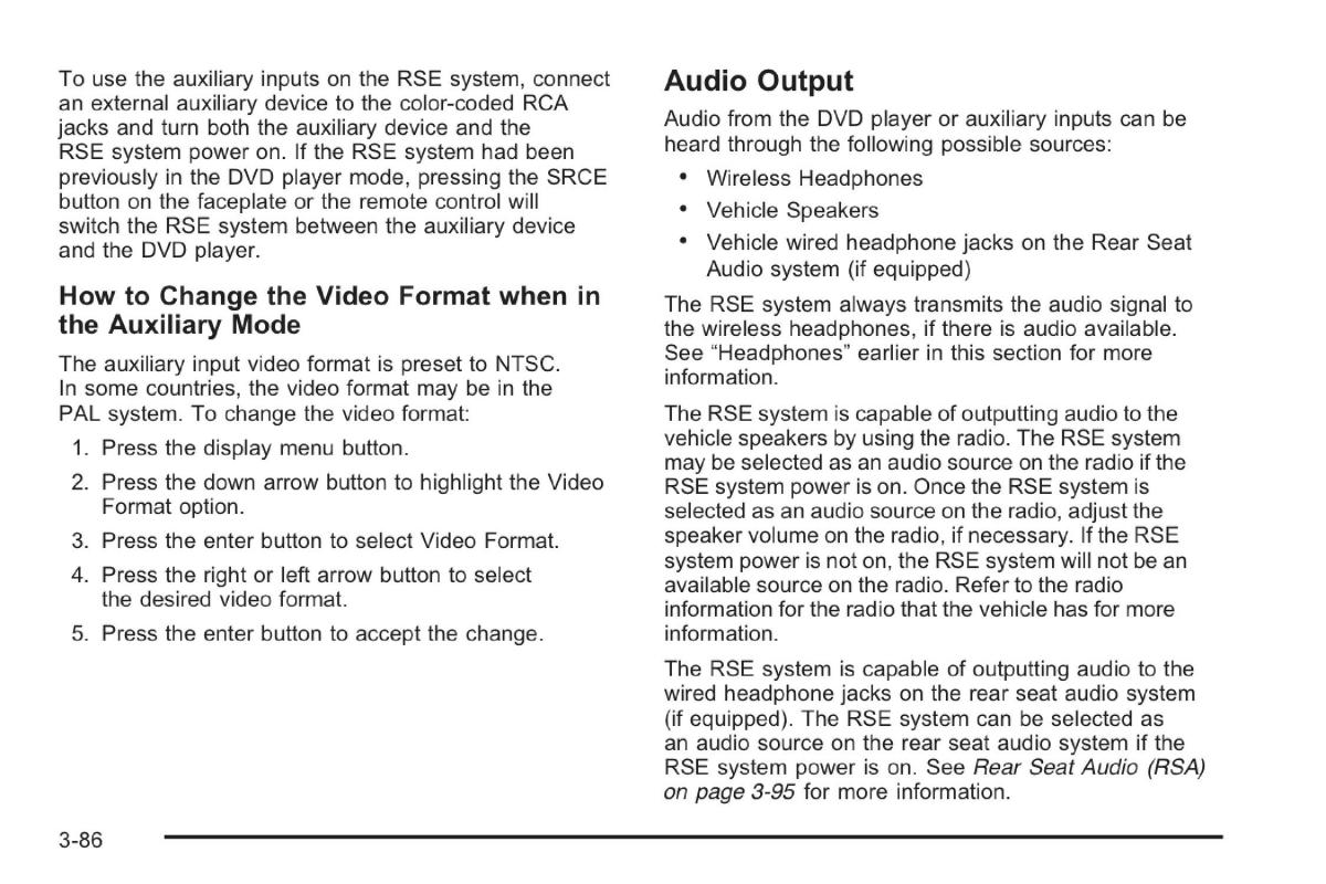 Saab 9 7X owners manual / page 128