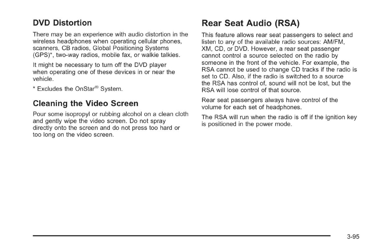 Saab 9 7X owners manual / page 138