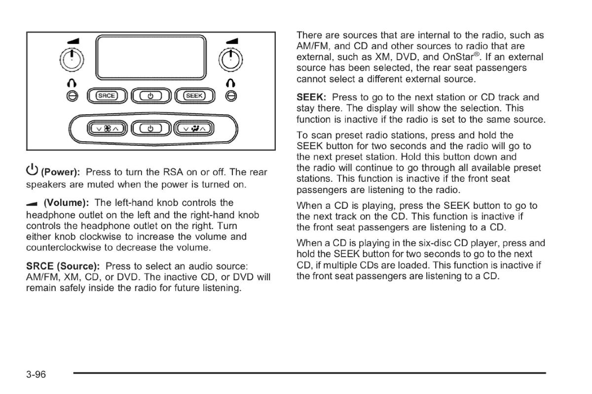 Saab 9 7X owners manual / page 139