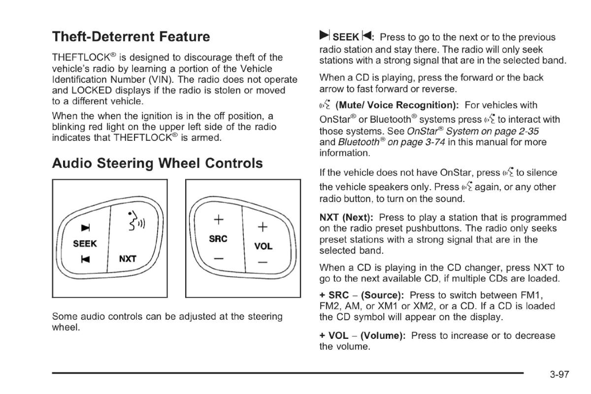 Saab 9 7X owners manual / page 140