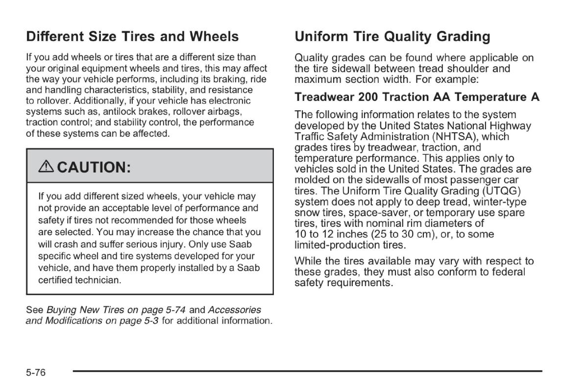 Saab 9 7X owners manual / page 271