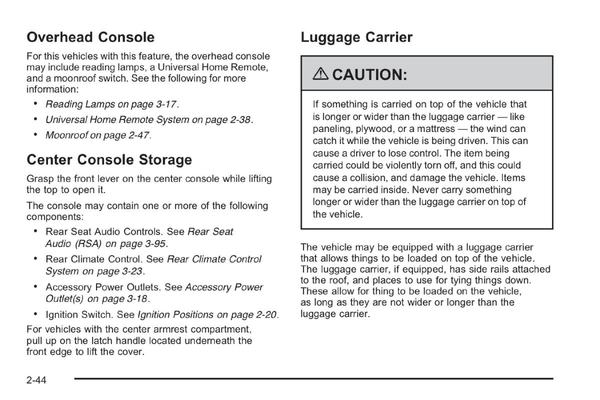 Saab 9 7X owners manual / page 29