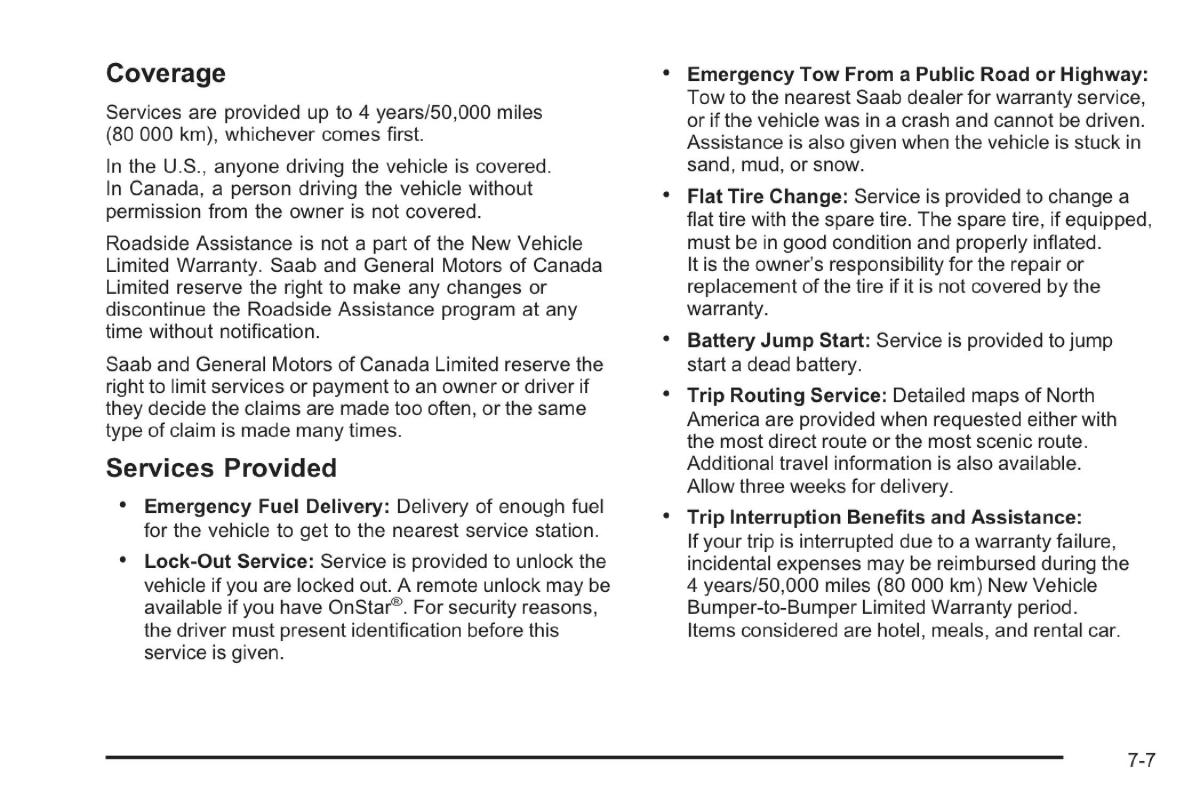 Saab 9 7X owners manual / page 341