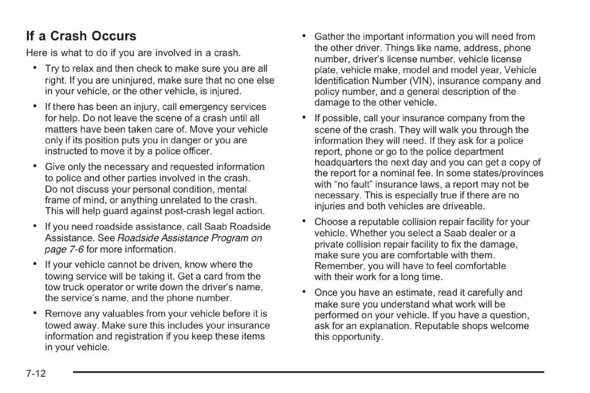 Saab 9 7X owners manual / page 346