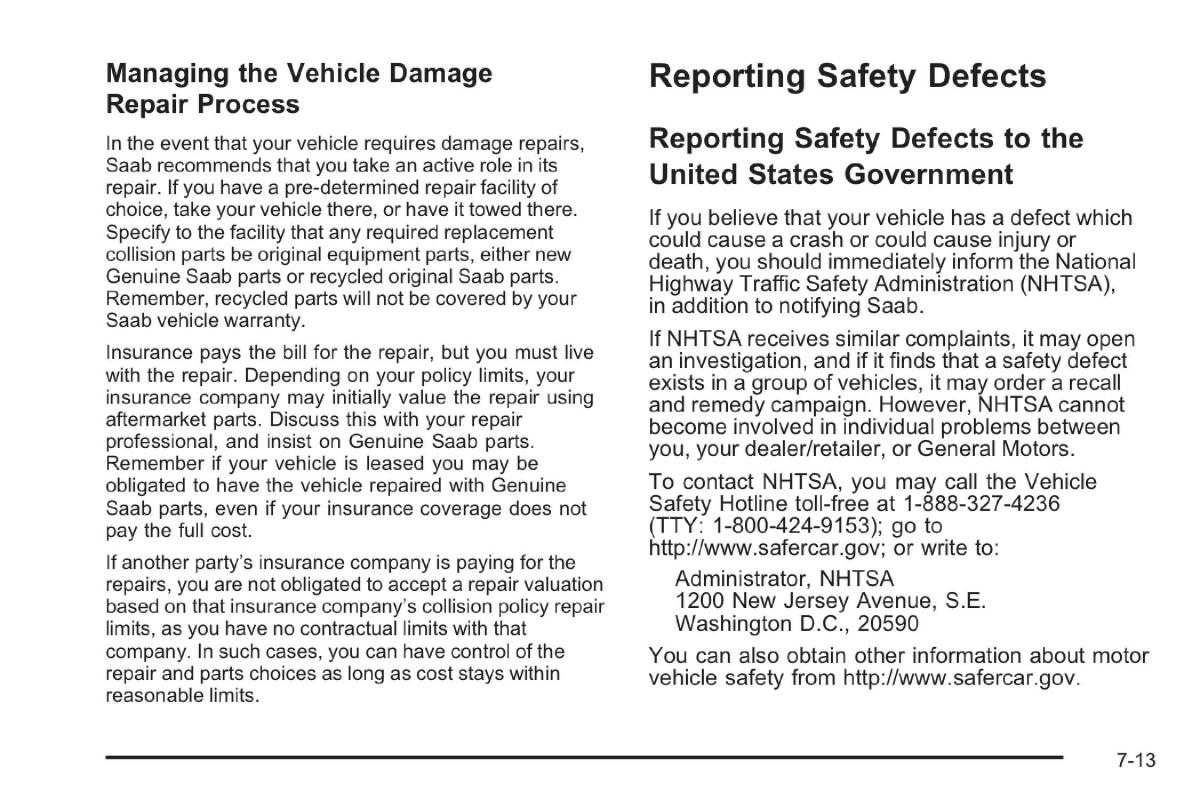 Saab 9 7X owners manual / page 347