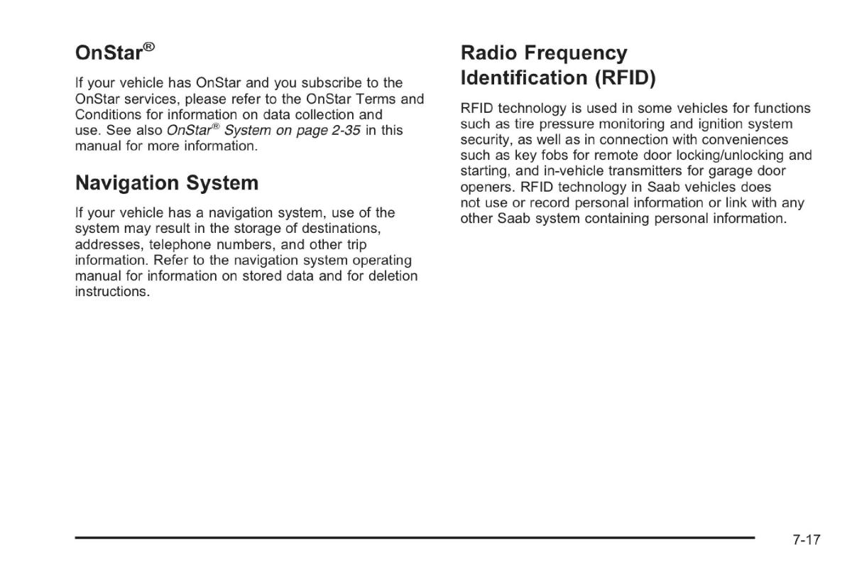 Saab 9 7X owners manual / page 352