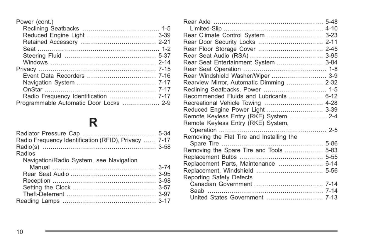 Saab 9 7X owners manual / page 364