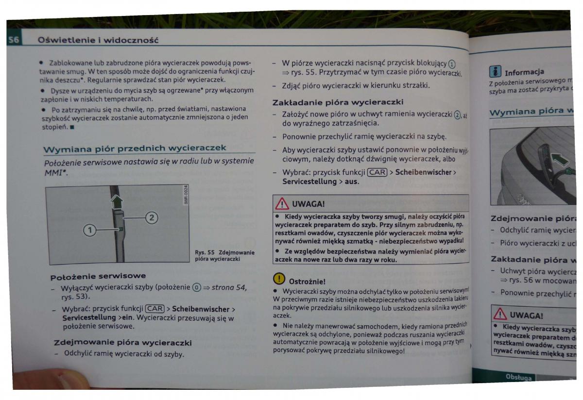 Audi A4 B8 instrukcja obslugi / page 58