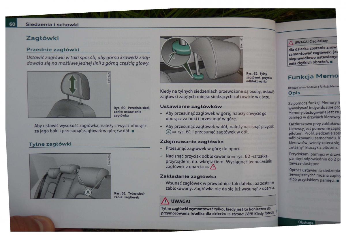 Audi A4 B8 instrukcja obslugi / page 62