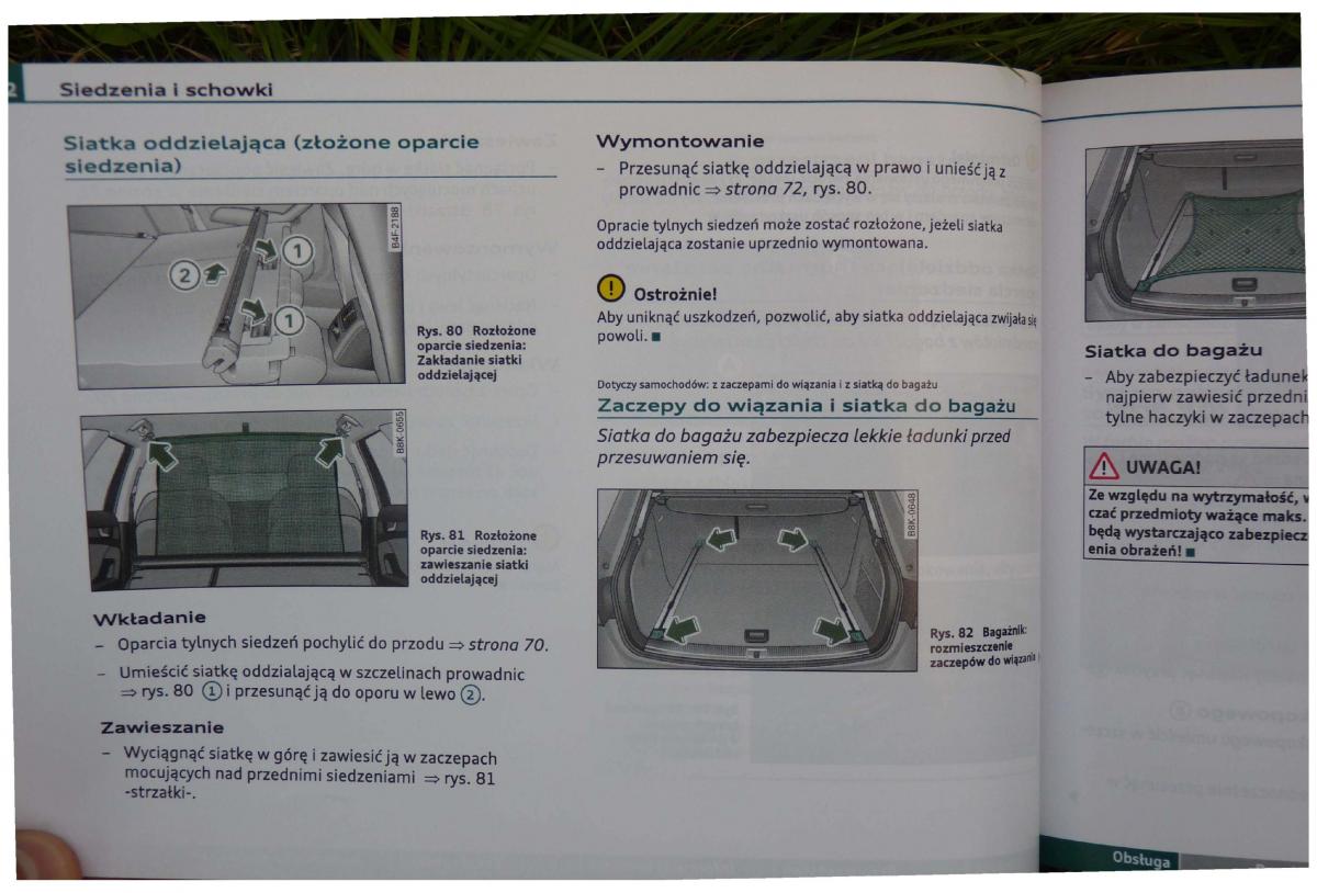 Audi A4 B8 instrukcja obslugi / page 74