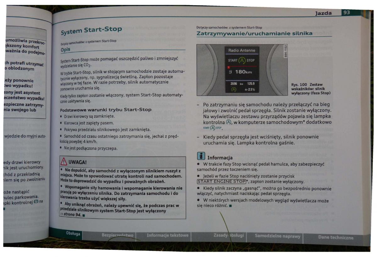 Audi A4 B8 instrukcja obslugi / page 95