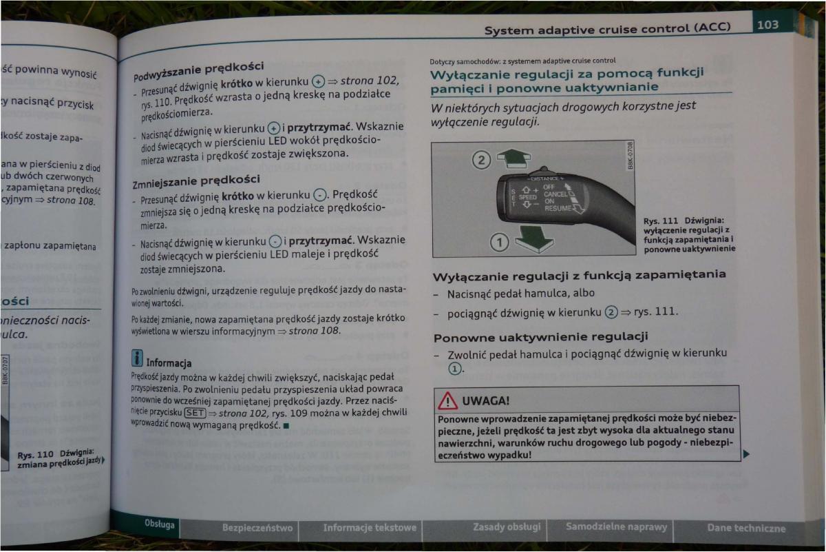 Audi A4 B8 instrukcja obslugi / page 105