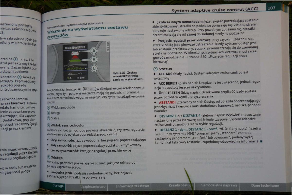 Audi A4 B8 instrukcja obslugi / page 109