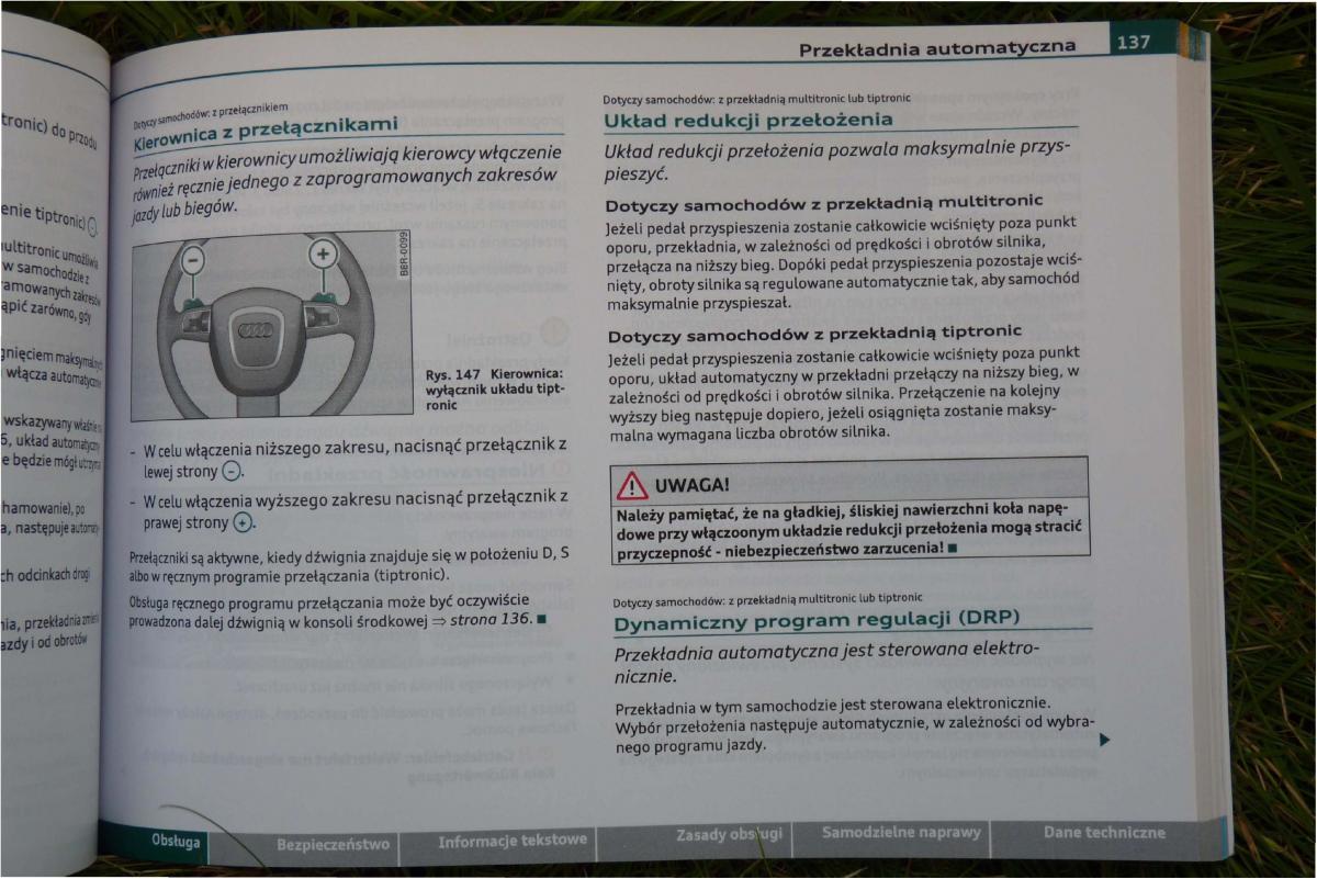 Audi A4 B8 instrukcja obslugi / page 139