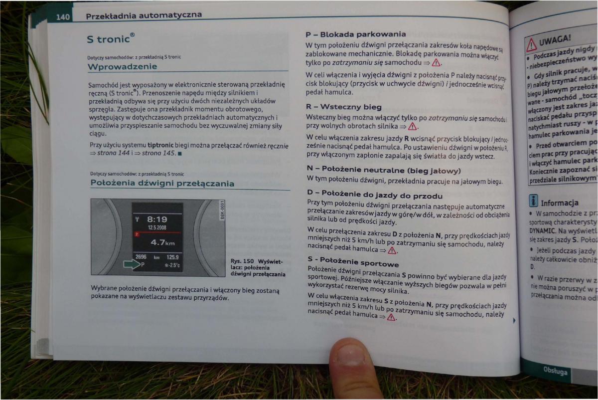 Audi A4 B8 instrukcja obslugi / page 142