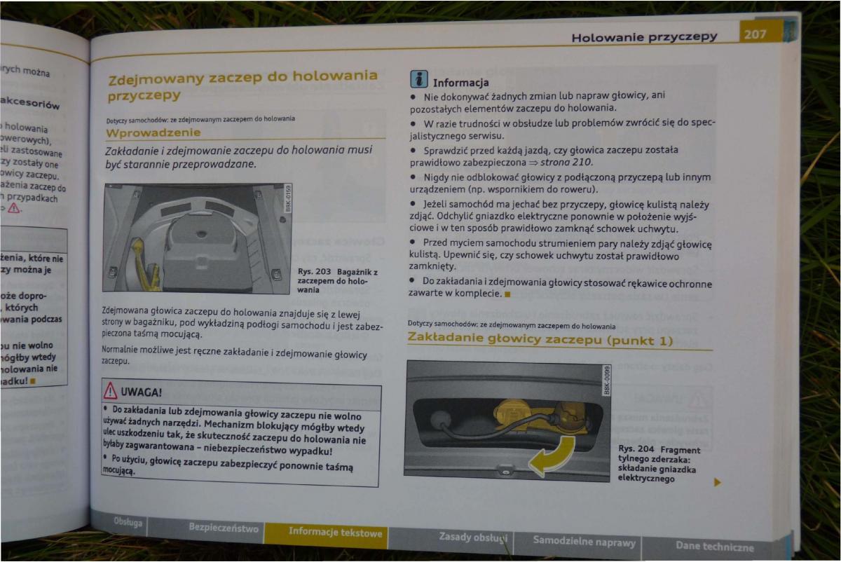 Audi A4 B8 instrukcja obslugi / page 209