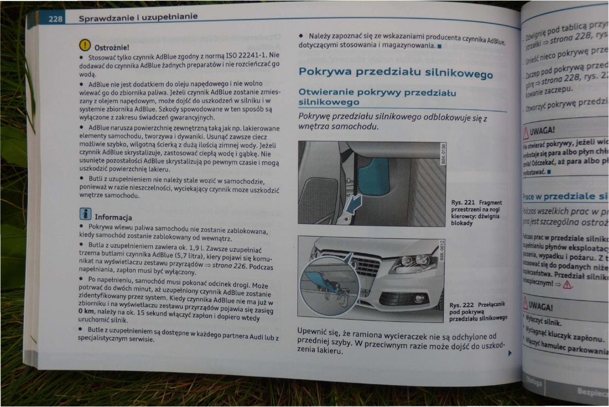 Audi A4 B8 instrukcja obslugi / page 230