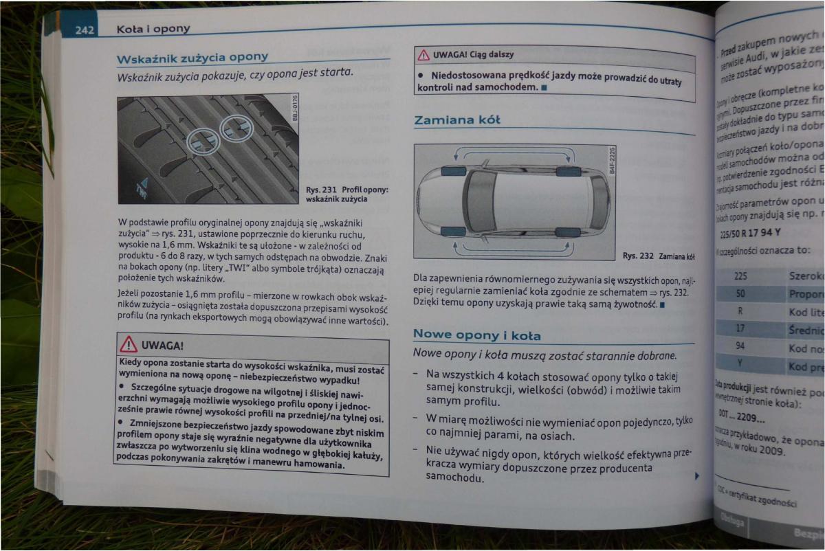 Audi A4 B8 instrukcja obslugi / page 244