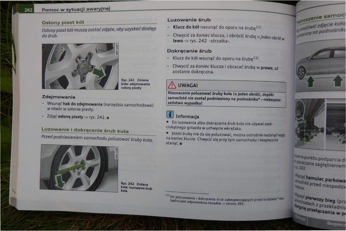 Audi A4 B8 instrukcja obslugi / page 264