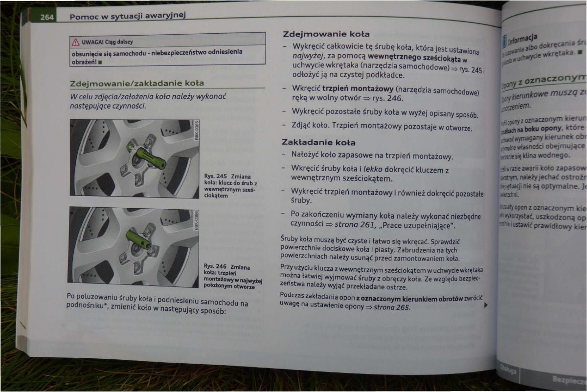 Audi A4 B8 instrukcja obslugi / page 266