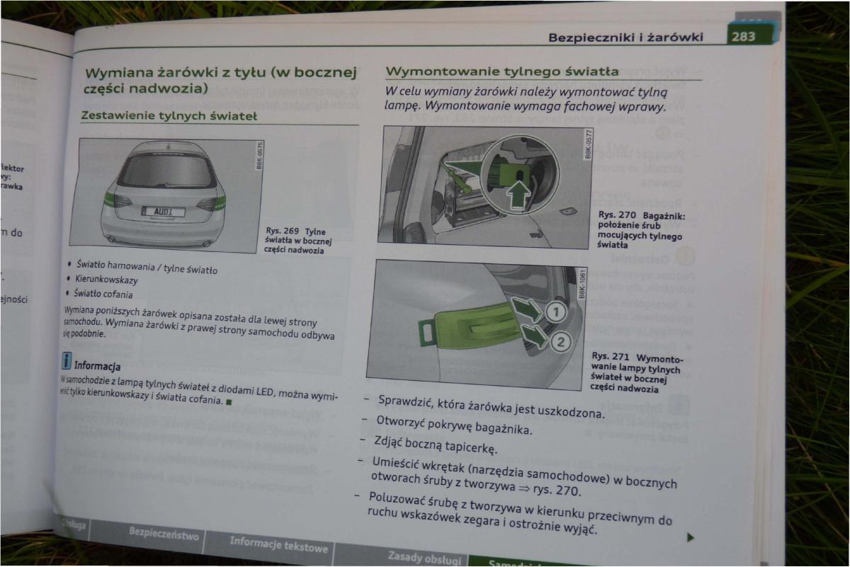 Audi A4 B8 instrukcja obslugi / page 285