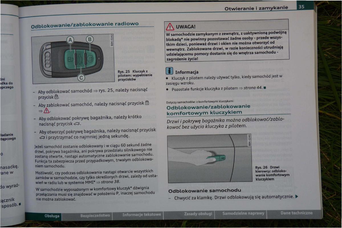 Audi A4 B8 instrukcja obslugi / page 37