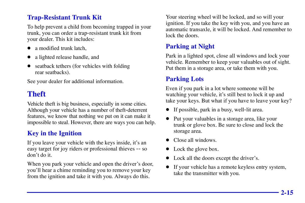 Pontiac Sunfire owners manual / page 81