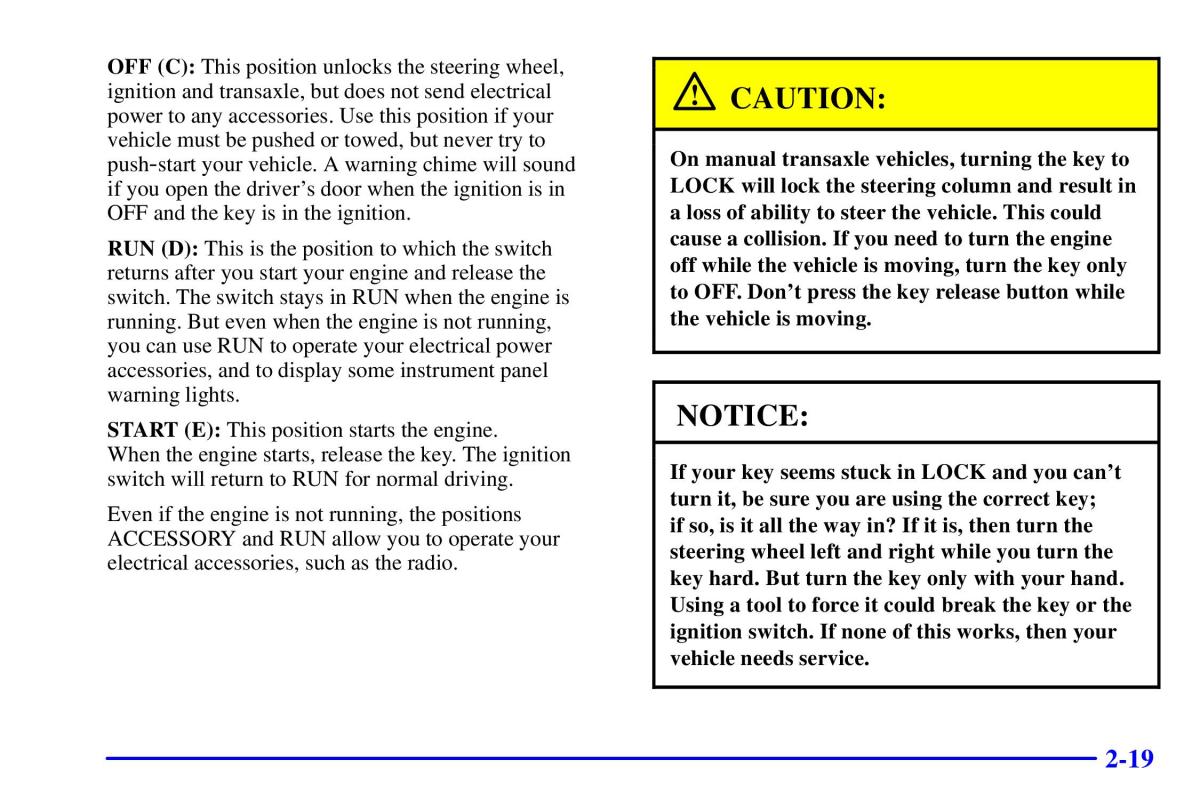 Pontiac Sunfire owners manual / page 85