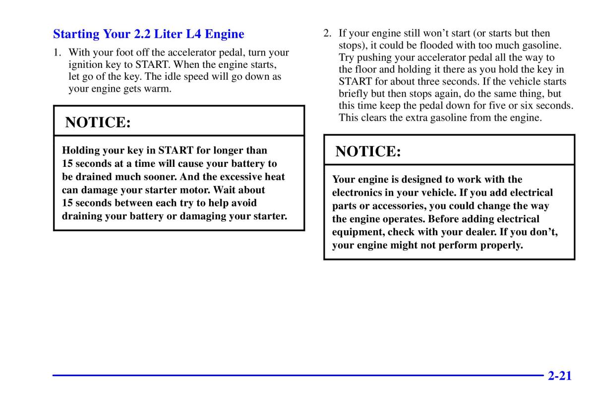 Pontiac Sunfire owners manual / page 87