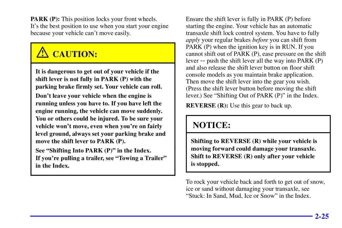 Pontiac Sunfire owners manual / page 91