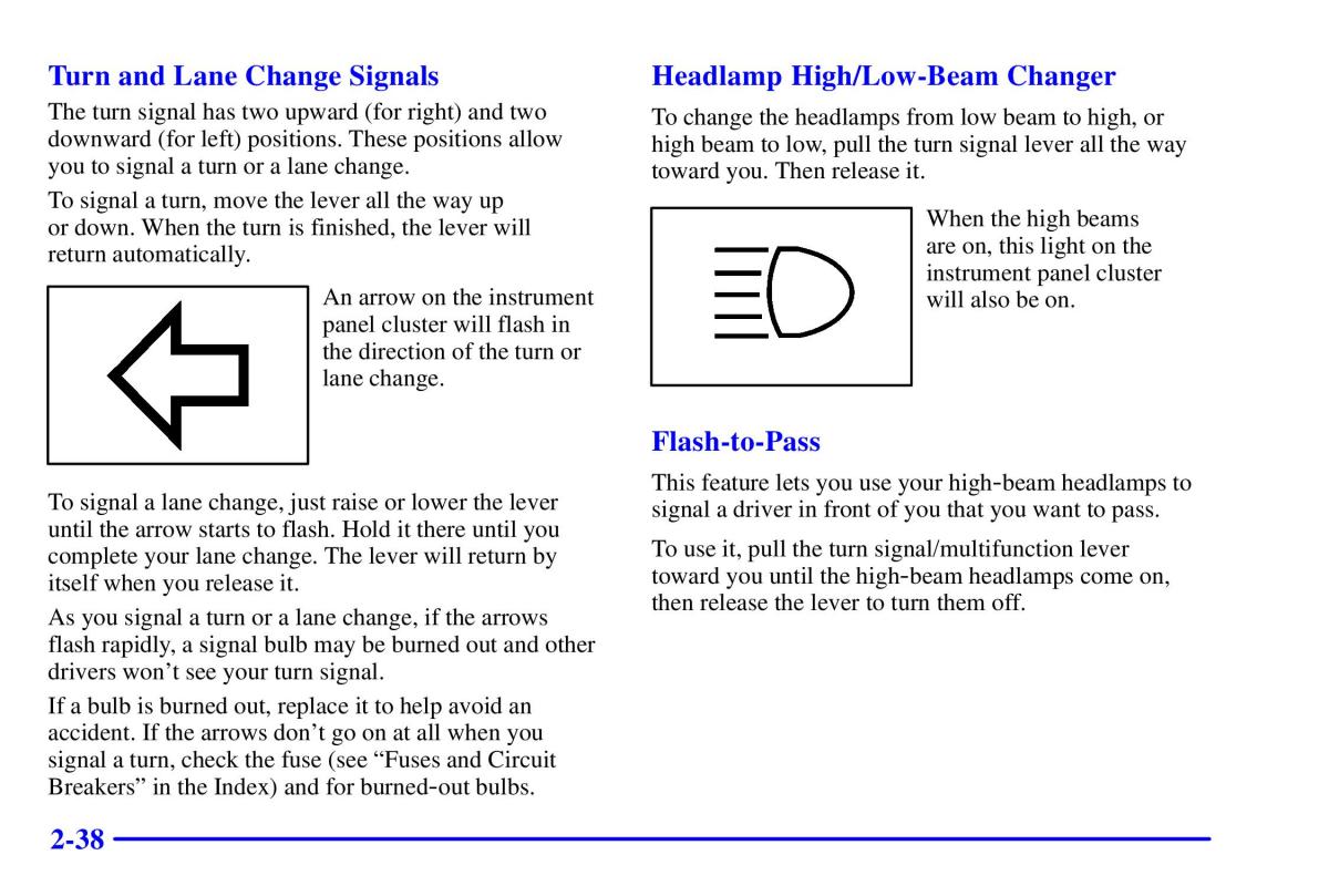 Pontiac Sunfire owners manual / page 104