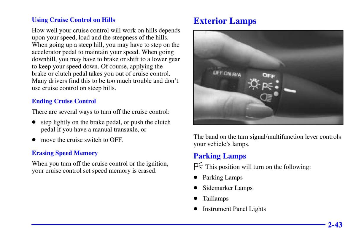 Pontiac Sunfire owners manual / page 109