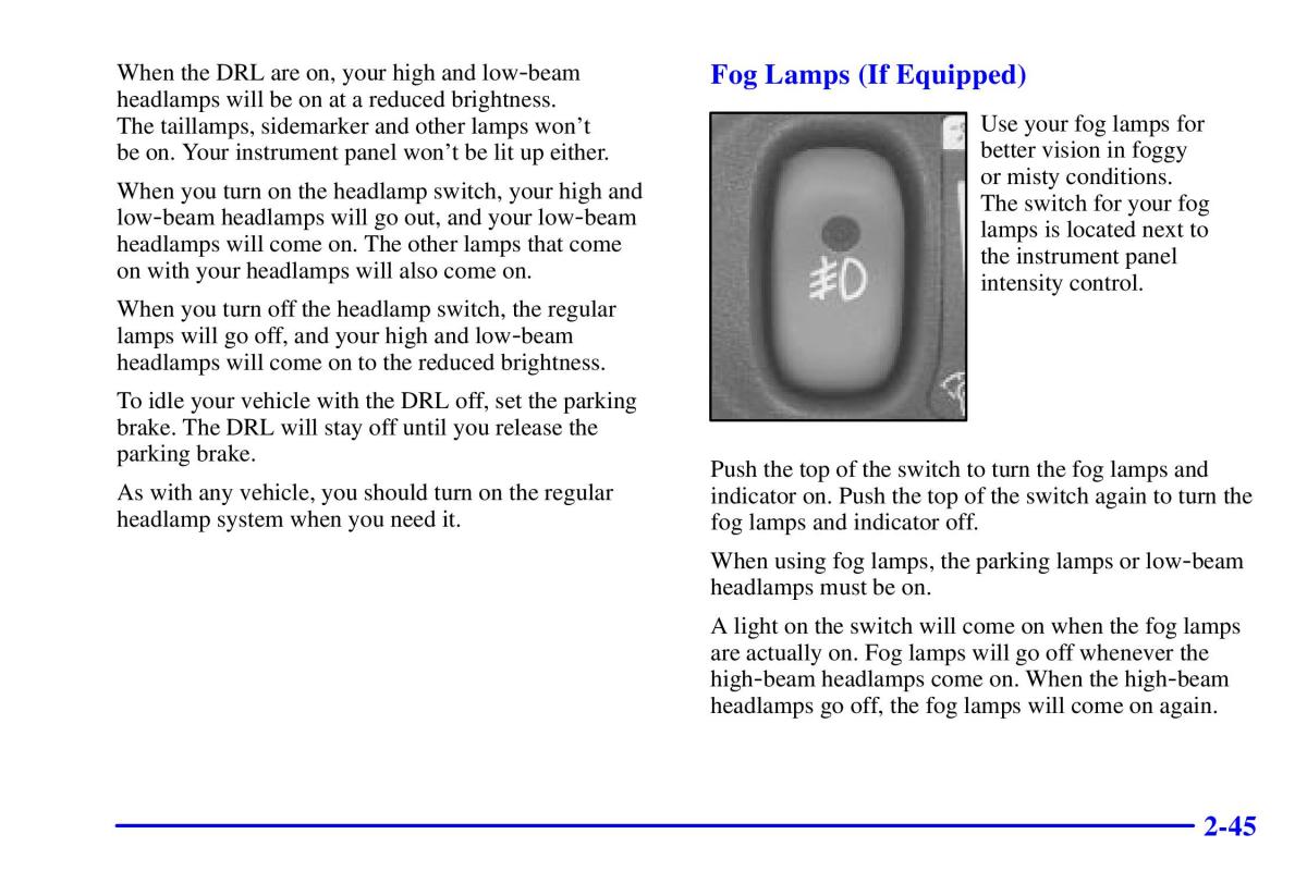 Pontiac Sunfire owners manual / page 111