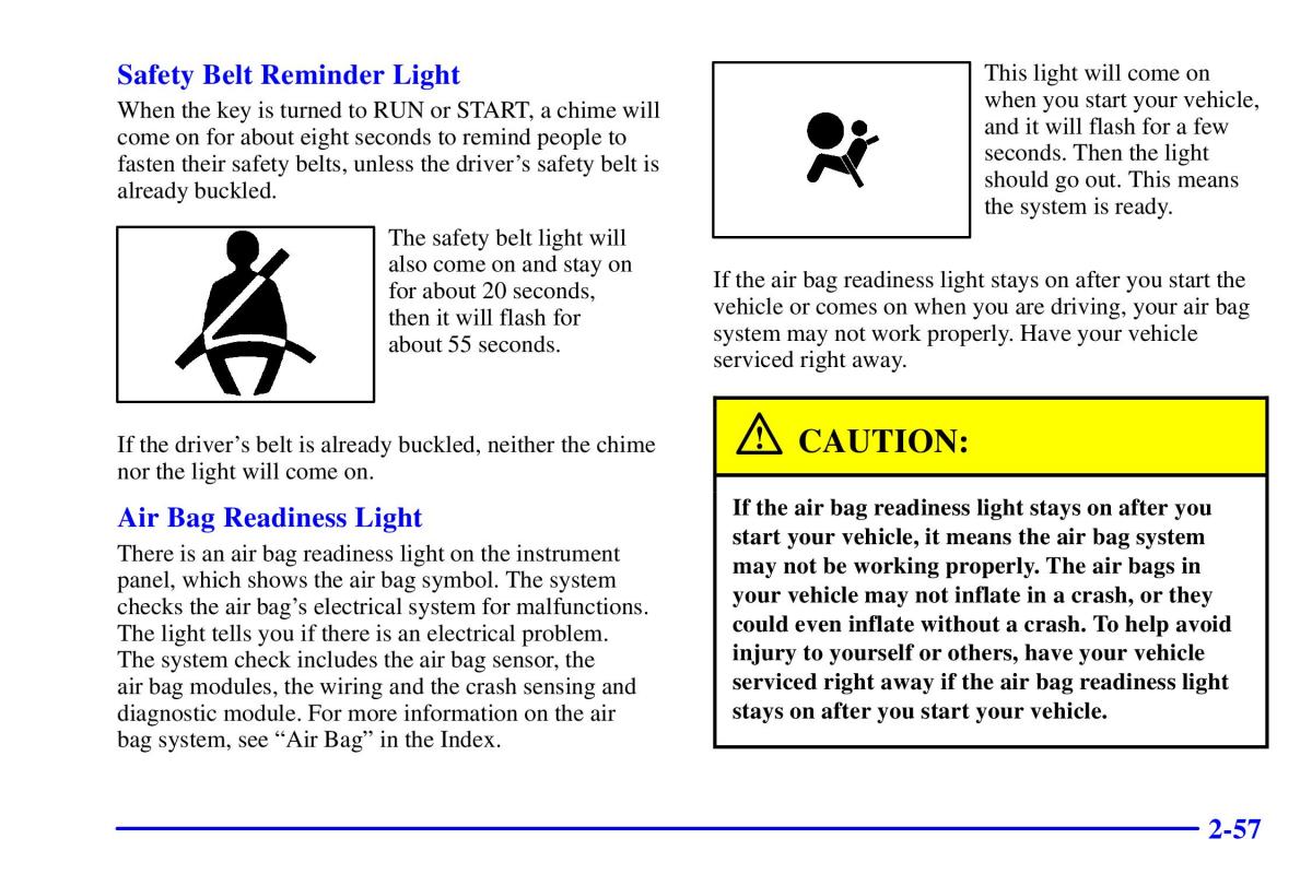 Pontiac Sunfire owners manual / page 123