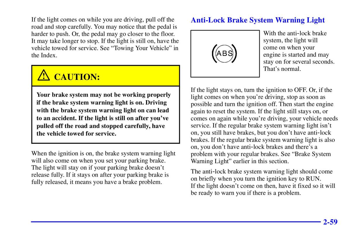 Pontiac Sunfire owners manual / page 125