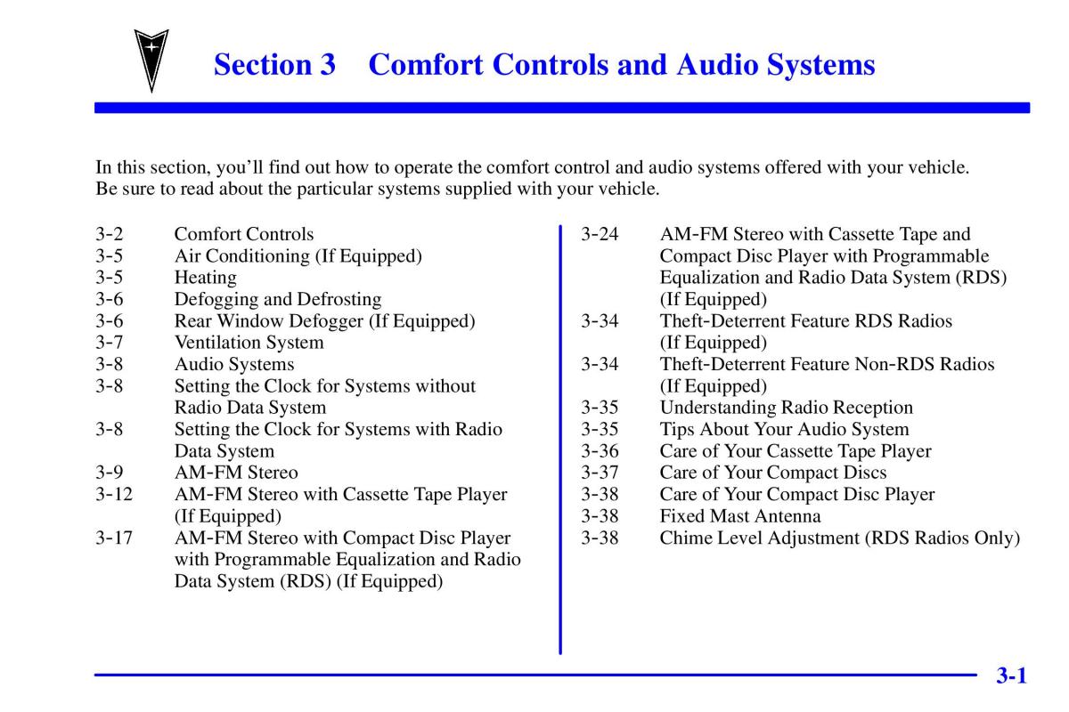 Pontiac Sunfire owners manual / page 136