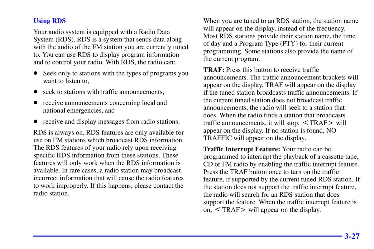 Pontiac Sunfire owners manual / page 162