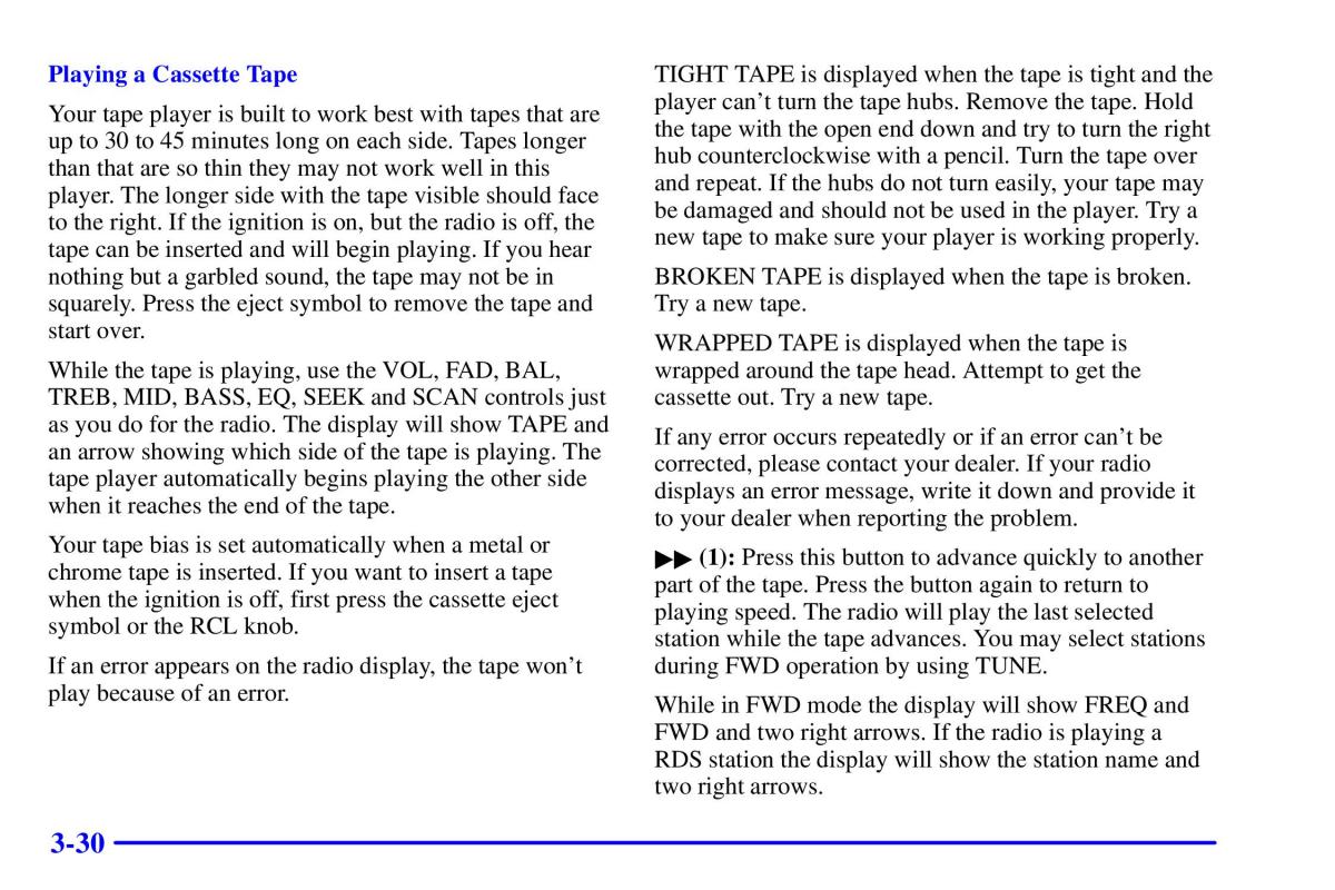 Pontiac Sunfire owners manual / page 165