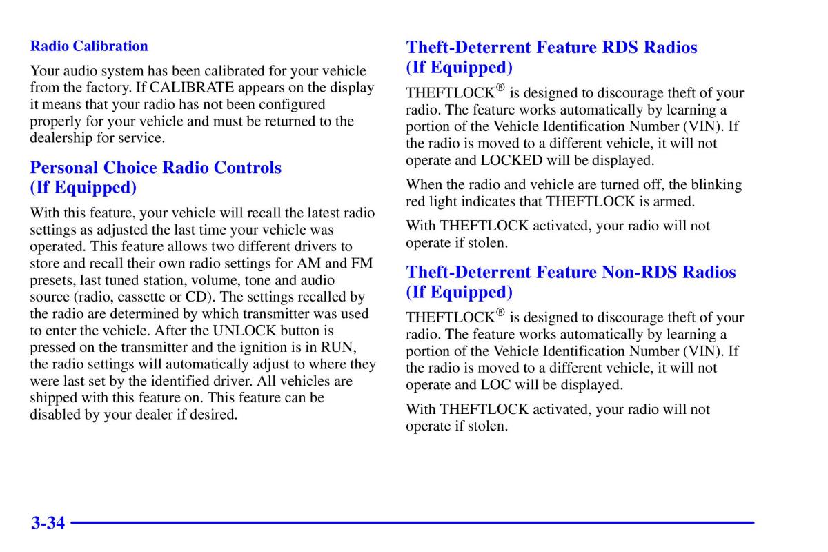 Pontiac Sunfire owners manual / page 169