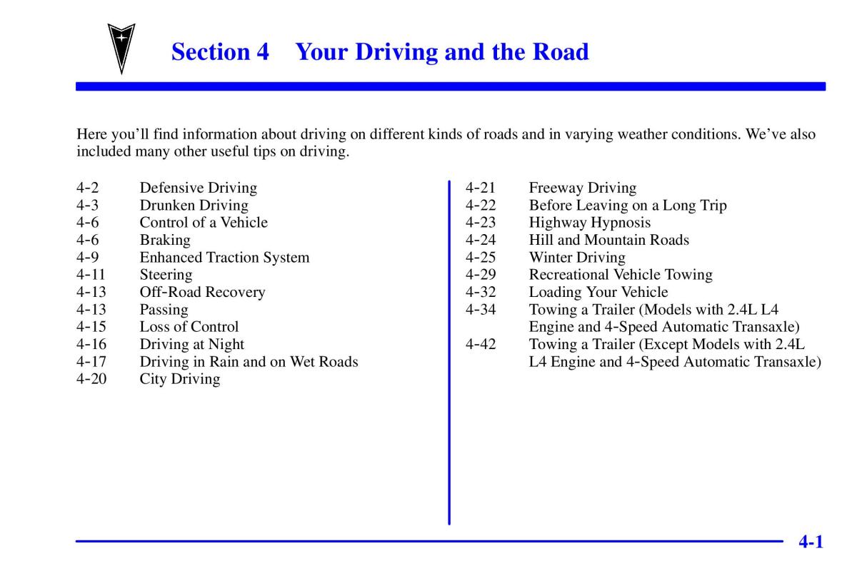 Pontiac Sunfire owners manual / page 174