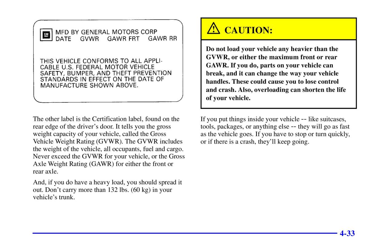 Pontiac Sunfire owners manual / page 206