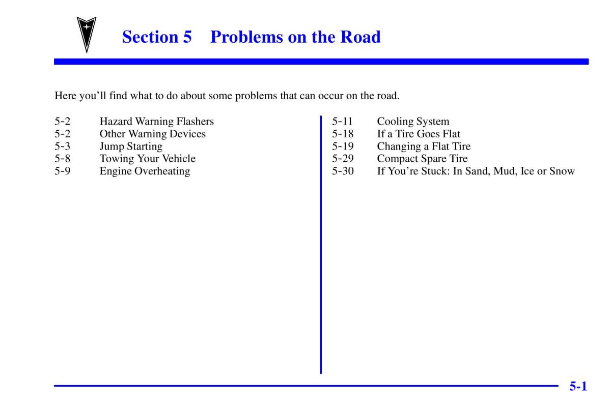 Pontiac Sunfire owners manual / page 216