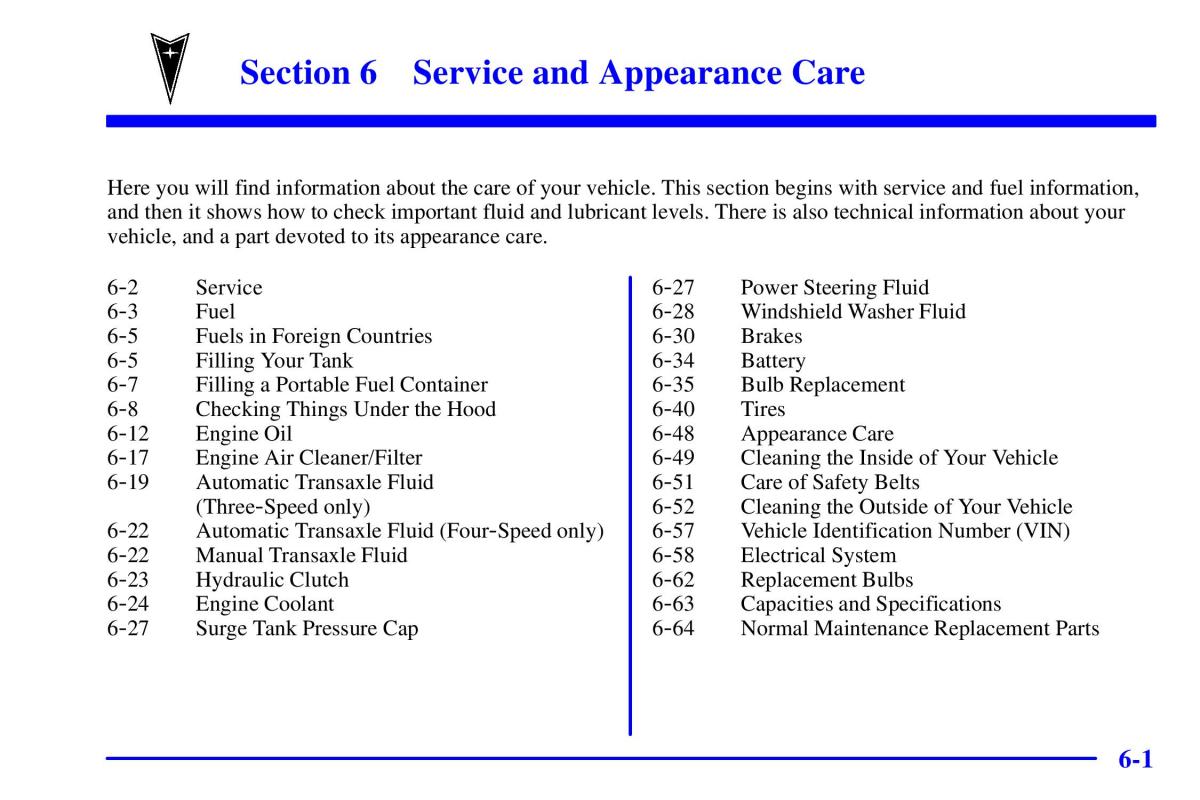 Pontiac Sunfire owners manual / page 246