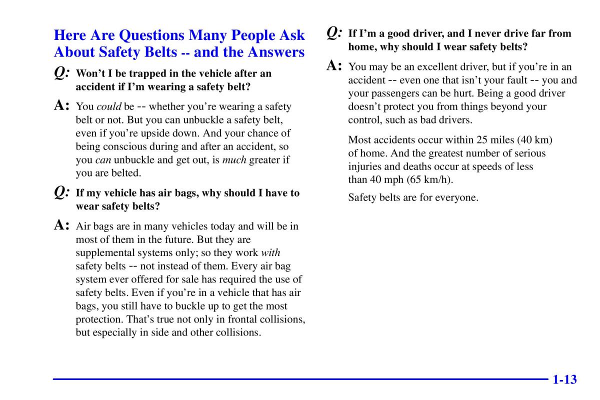 Pontiac Sunfire owners manual / page 25