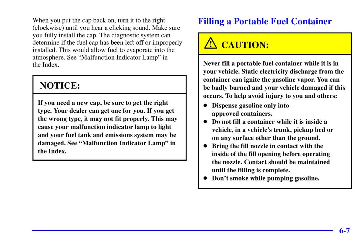 Pontiac Sunfire owners manual / page 252