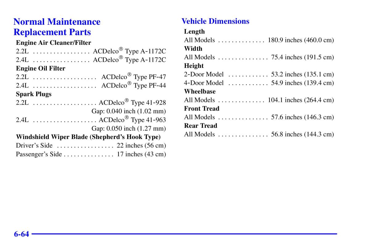 Pontiac Sunfire owners manual / page 309