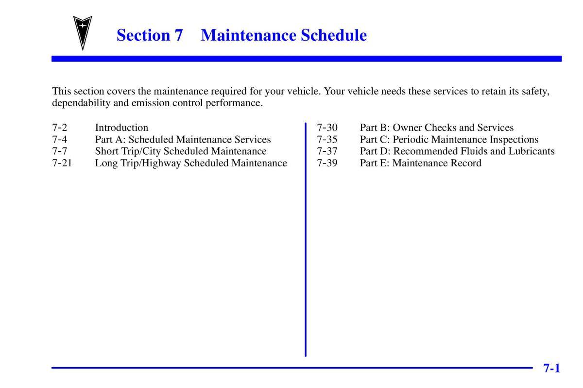 Pontiac Sunfire owners manual / page 310