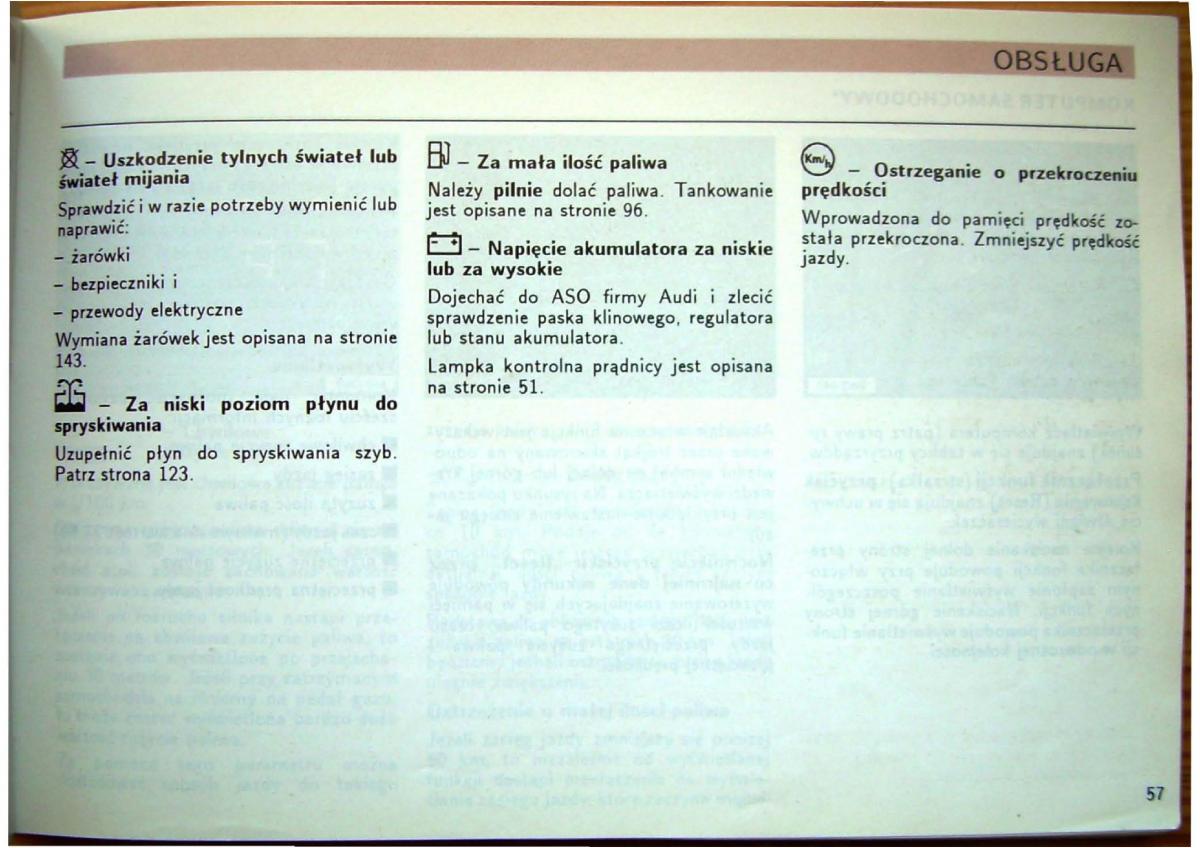 Audi 80 B4 instrukcja obslugi / page 59