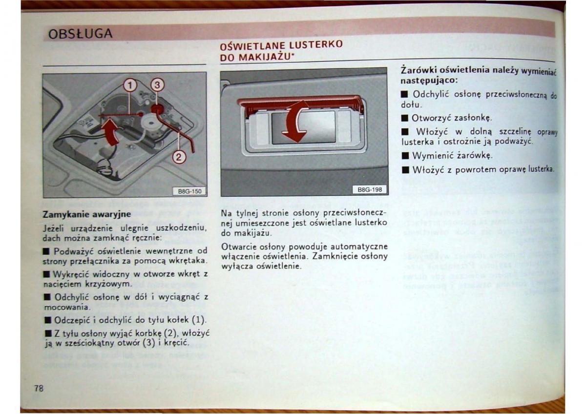 Audi 80 B4 instrukcja obslugi / page 80